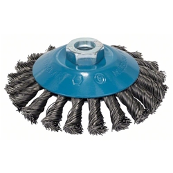 Bosch Kegelbürste Heavy for Metal, 115mm, gezopfter Stahldraht Nr. 2608622058