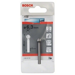 Bosch Kegelsenker mit zylindrischem Schaft, Ø: 6,3mm, M3, Gesamtlänge 45mm, Schaft-Ø: 5mm Nr. 2608597504