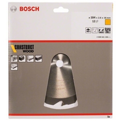 Bosch Kreissägeblatt Construct Wood, 184x16x2,6mm, 12 Zähne Nr. 2608641200