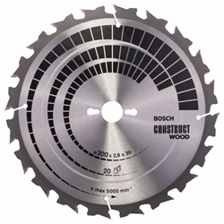 Bosch Kreissägeblatt Construct Wood, 300x30x2,8mm, 20 Zähne Nr. 2608640700