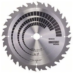 Bosch Kreissägeblatt Construct Wood, 315x30x3,2mm, 20, SB2 Nr. 2608640701