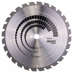 Bosch Kreissägeblatt Construct Wood, 400x30x3,5mm, 28 Zähne Nr. 2608640693