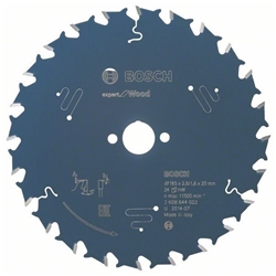 Bosch Kreissägeblatt EXPERT for Wood, 165x20x2,6mm, 24 Zähne Nr. 2608644022