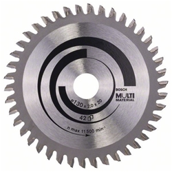 Bosch Kreissägeblatt Multi Material, 130x20/16x2mm, 42 Zähne Nr. 2608641195