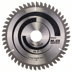 Bosch Kreissägeblatt Multi Material, 180x30/20x2,4mm, 48 Zähne Nr. 2608640507