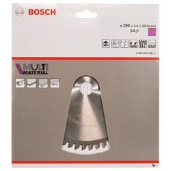 Bosch Kreissägeblatt Multi Material, 190x20/16x2,4mm, 54 Zähne Nr. 2608640508