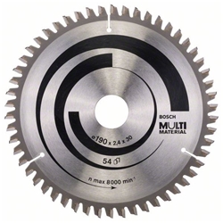 Bosch Kreissägeblatt Multi Material, 190x30x2,4mm, 54 Zähne Nr. 2608640509