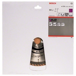 Bosch Kreissägeblatt Multi Material, 216x30x2,5mm, 60 Zähne Nr. 2608640446