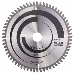 Bosch Kreissägeblatt Multi Material, 230x30x2,4mm, 64 Zähne Nr. 2608640513