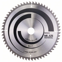 Bosch Kreissägeblatt Multi Material, 254x30x3,2mm, 60 Zähne Nr. 2608640449