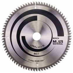 Bosch Kreissägeblatt Multi Material, 254x30x3,2mm, 80 Zähne Nr. 2608640450