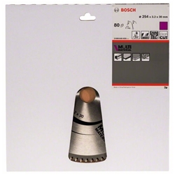 Bosch Kreissägeblatt Multi Material, 254x30x3,2mm, 80 Zähne Nr. 2608640450