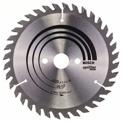 Bosch Kreissägeblatt Optiline Wood für Handkreissägen, 150x20/16x2,4mm, 36 Zähne Nr. 2608640593