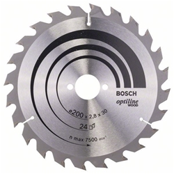 Bosch Kreissägeblatt Optiline Wood für Handkreissägen, 200x30x2,8mm, 24 Zähne Nr. 2608640618