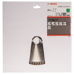 Bosch Kreissägeblatt Optiline Wood für Kapp- und Gehrungssägen, 216x30x2,8mm, 60 Zähne Nr. 2608640642