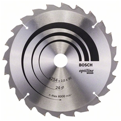 Bosch Kreissägeblatt Optiline Wood für Kapp- und Gehrungssägen, 254x30x2,0mm, 24 Zähne Nr. 2608640434