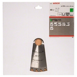 Bosch Kreissägeblatt Optiline Wood für Kapp- und Gehrungssägen, 254x30x2,8mm, 40 Zähne Nr. 2608640443