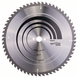 Bosch Kreissägeblatt Optiline Wood für Tischkreissägen, 400x30x3,5mm, 60 Zähne Nr. 2608640675