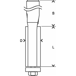 Bosch Laminat-Bündigfräser, 1/4-Zoll, D1 9,5mm, L 13,7mm, G 56mm Nr. 2608628636