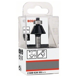 Bosch Laminat-Bündigfräser, 8mm, D1 23,7mm, B 5,5mm, L 12mm, G 54mm, 25° Nr. 2608628351