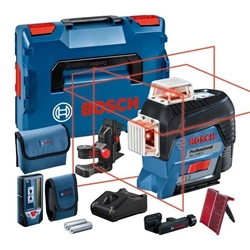 Bosch Linienlaser GLL 3-80 C, mit 1 x Akku 2.0Ah Li-Ion, Laser-Empfänger LR 7, L-BOXX Nr. 0601063R05