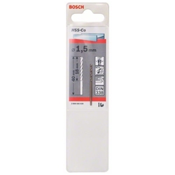 Bosch Metallbohrer HSS-Co, DIN 338, 1,5x18x40mm, 1er-Pack Nr. 2608585839