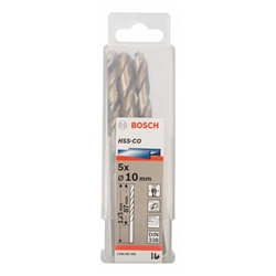 Bosch Metallbohrer HSS-Co, DIN 338, 10x87x133mm, 5er-Pack Nr. 2608585898