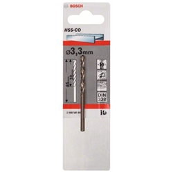 Bosch Metallbohrer HSS-Co, DIN 338, 3,3x36x65mm, 1er-Pack Nr. 2608585844