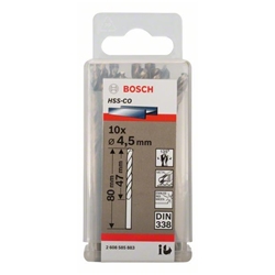Bosch Metallbohrer HSS-Co, DIN 338, 4,5x47x80mm, 10er-Pack Nr. 2608585883