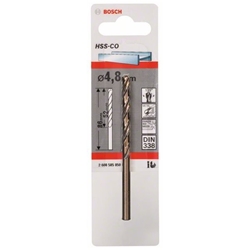 Bosch Metallbohrer HSS-Co, DIN 338, 4,8x52x86mm, 1er-Pack Nr. 2608585850