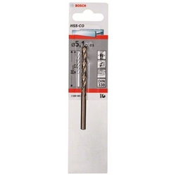 Bosch Metallbohrer HSS-Co, DIN 338, 5,1x52x86mm, 1er-Pack Nr. 2608585852