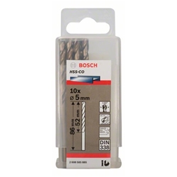 Bosch Metallbohrer HSS-Co, DIN 338, 5x52x86mm, 10er-Pack Nr. 2608585885