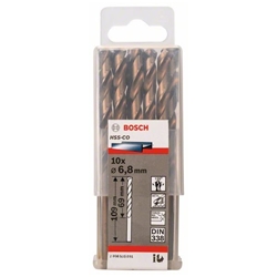 Bosch Metallbohrer HSS-Co, DIN 338, 6,8x69x109mm, 10er-Pack Nr. 2608585891