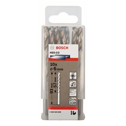 Bosch Metallbohrer HSS-Co, DIN 338, 6x57x93mm, 10er-Pack Nr. 2608585889