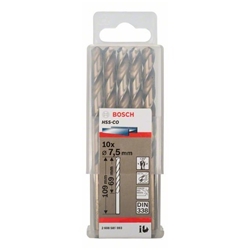 Bosch Metallbohrer HSS-Co, DIN 338, 7,5x69x109mm, 10er-Pack Nr. 2608585893