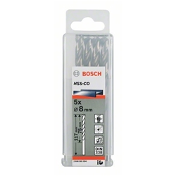 Bosch Metallbohrer HSS-Co, DIN 338, 8,2x75x117mm, 5er-Pack Nr. 2608588100