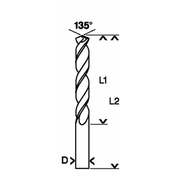Bosch Metallbohrer HSS-Co, DIN 338, 8x75x117mm, 1er-Pack Nr. 2608585860