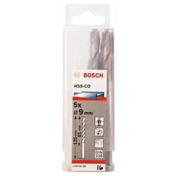 Bosch Metallbohrer HSS-Co, DIN 338, 9x81x125mm, 5er-Pack Nr. 2608585896