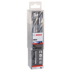 Bosch Metallbohrer HSS-G, DIN 338 mit reduziertem Schaft, 14x108x160mm, 4er-Pack Nr. 2608585593