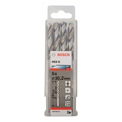 Bosch Metallbohrer HSS-G, DIN 338, 10,2x87x133mm, 5er-Pack Nr. 2608585523