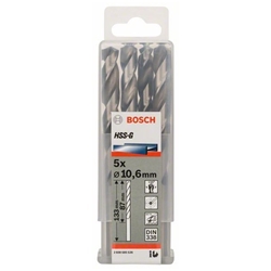 Bosch Metallbohrer HSS-G, DIN 338, 10,6x87x133mm, 5er-Pack Nr. 2608585526