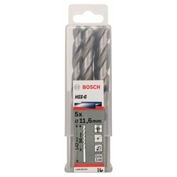 Bosch Metallbohrer HSS-G, DIN 338, 11,6x94x142mm, 5er-Pack Nr. 2608585534