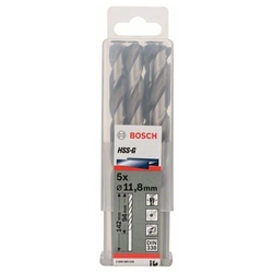 Bosch Metallbohrer HSS-G, DIN 338, 11,8x94x142mm, 5er-Pack Nr. 2608585536