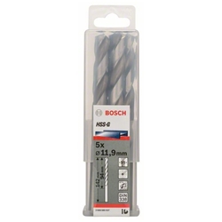 Bosch Metallbohrer HSS-G, DIN 338, 11,9x101x151mm, 5er-Pack Nr. 2608585537