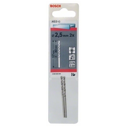 Bosch Metallbohrer HSS-G, DIN 338, 2,5x30x57mm, 2er-Pack Nr. 2608585909