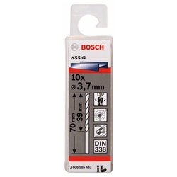 Bosch Metallbohrer HSS-G, DIN 338, 3,7x39x70mm, 10er-Pack Nr. 2608585483