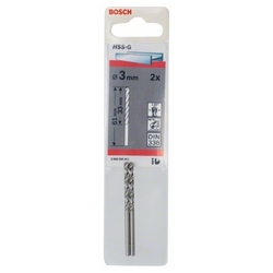 Bosch Metallbohrer HSS-G, DIN 338, 3x33x61mm, 2er-Pack Nr. 2608585911