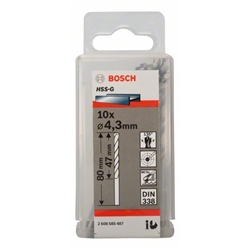 Bosch Metallbohrer HSS-G, DIN 338, 4,3x47x80mm, 10er-Pack Nr. 2608585487