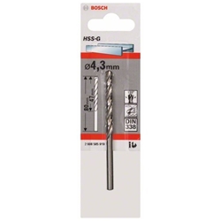 Bosch Metallbohrer HSS-G, DIN 338, 4,3x47x80mm, 1er-Pack Nr. 2608585919