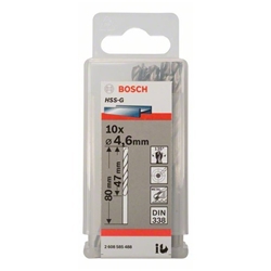 Bosch Metallbohrer HSS-G, DIN 338, 4,6x47x80mm, 10er-Pack Nr. 2608585488